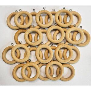 Natural Wooden Ornaments Set Of 26 Wreath Shape
